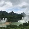 Ban Gioc Waterfall seen from above, Cao Bang, northern Vietnam