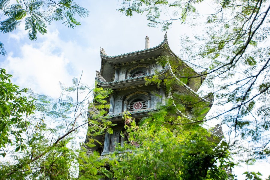 Pagoda tower at the Marble Mountains, Da Nang