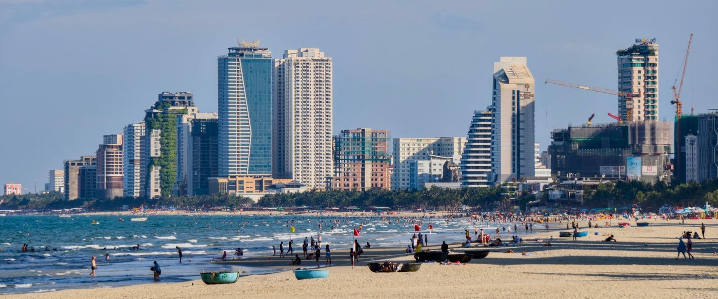 My Khe Beach and the Da Nang skyline