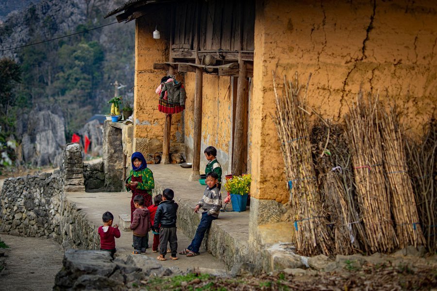 Traditional rammed-earth house in Ha Giang