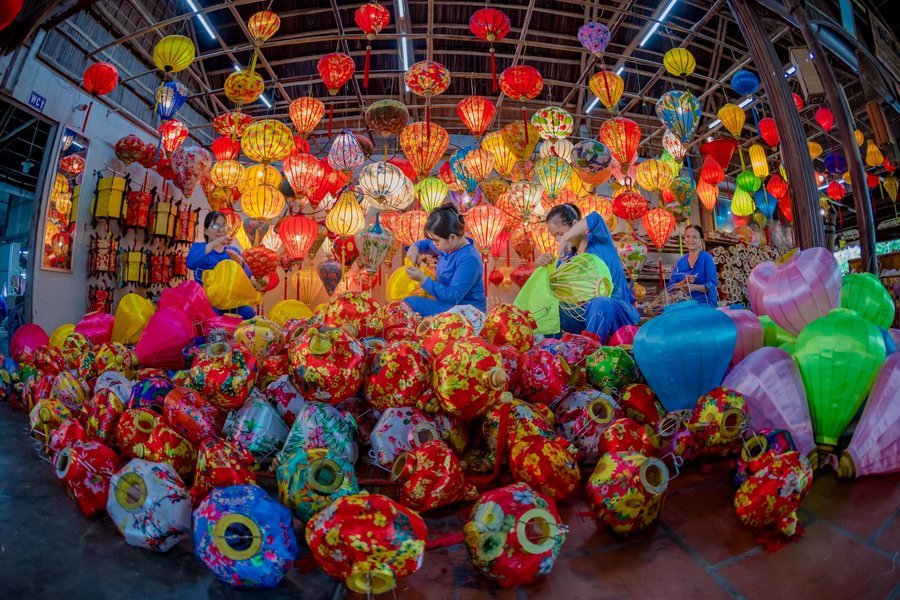 Lanterns at a lantern market in Hoi An