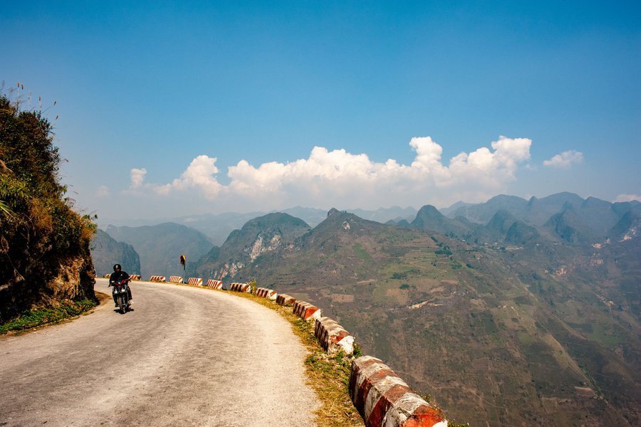 Motorbike on Ma Pi Leng Pass, Ha Giang
