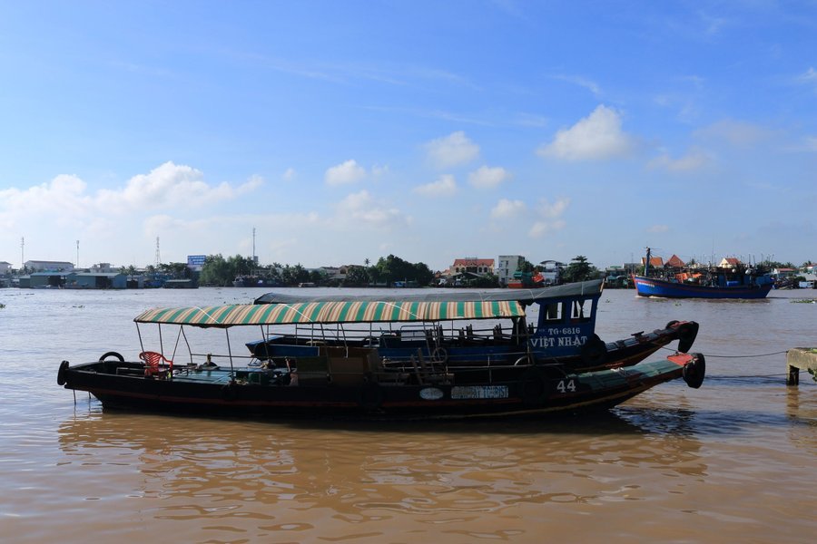 Boat on the Tien River, Mekong Delta