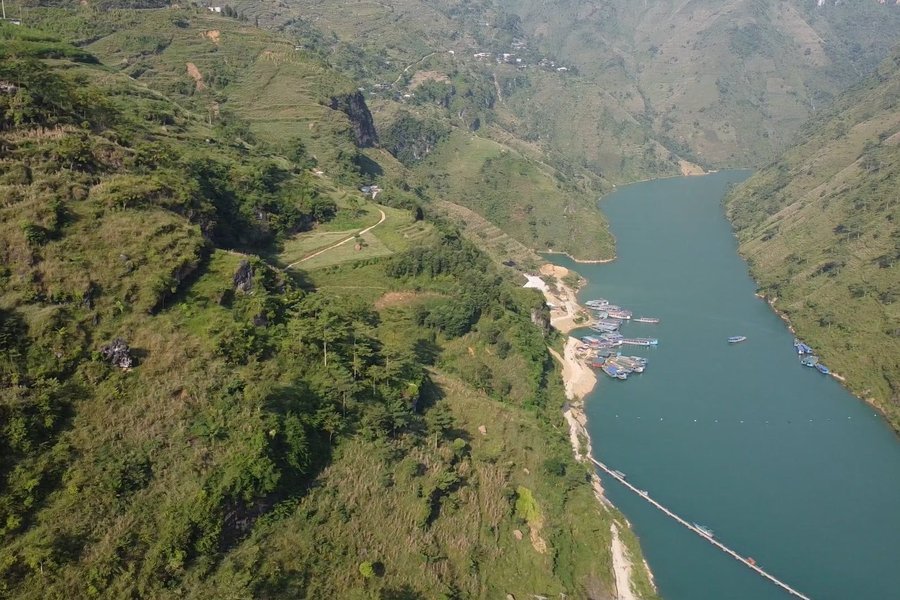 Nho Que River seen from above, Ha Giang
