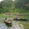 Boats on the river at Trang An, Ninh Binh